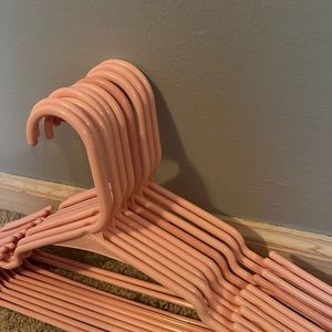 Set of 60 Pink Plastic Hangers